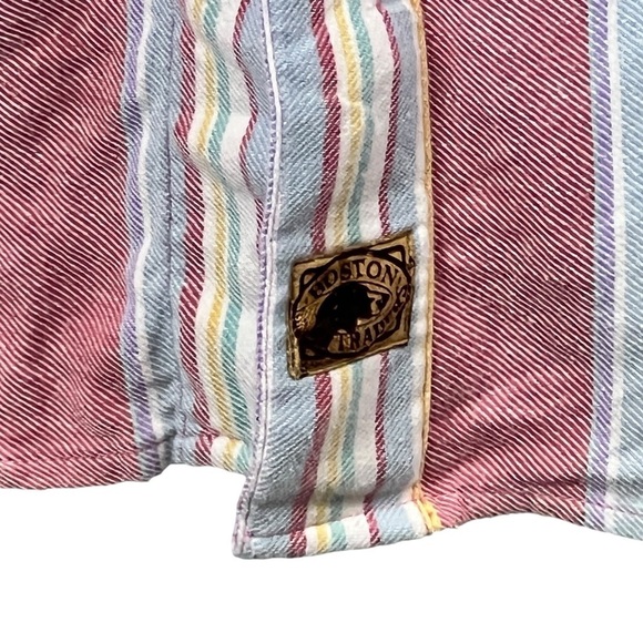 Boston Traders Mens Button Down Shirt Sz 2XT Striped Short Sleeve Multicolor - Picture 3 of 7
